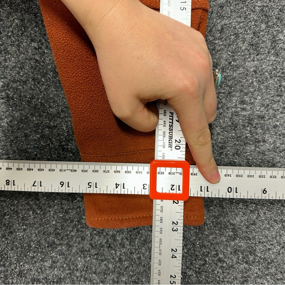 Oversized Fleece Chore Jacket Barn Granola Outdoors Adventure Rust Button Up - Picture 6 of 8